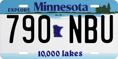 MN license plate 790NBU