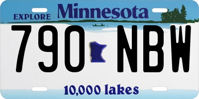MN license plate 790NBW