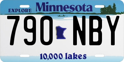 MN license plate 790NBY