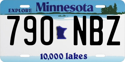MN license plate 790NBZ