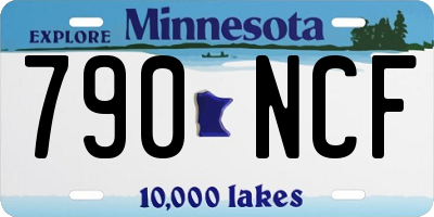MN license plate 790NCF