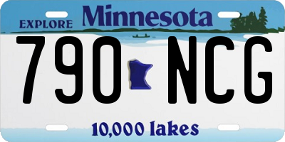 MN license plate 790NCG