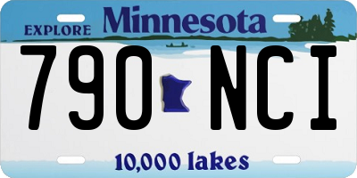 MN license plate 790NCI