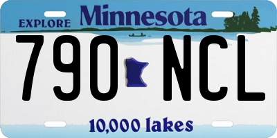 MN license plate 790NCL