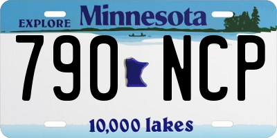 MN license plate 790NCP