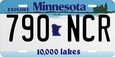 MN license plate 790NCR
