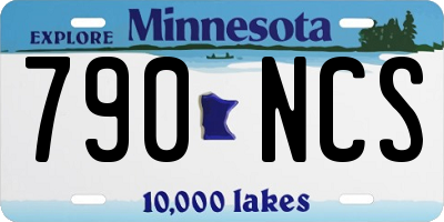 MN license plate 790NCS