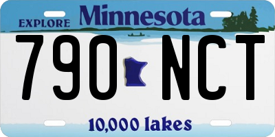 MN license plate 790NCT