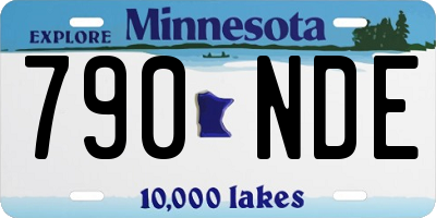 MN license plate 790NDE