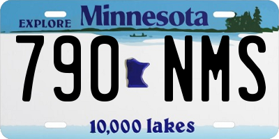 MN license plate 790NMS