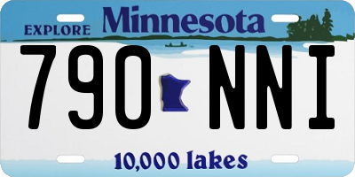 MN license plate 790NNI