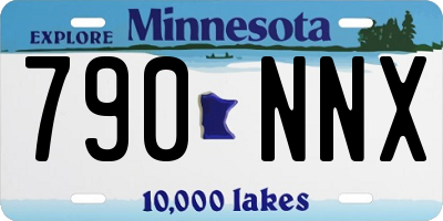 MN license plate 790NNX