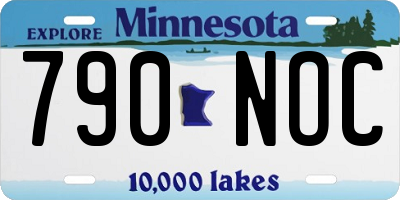 MN license plate 790NOC