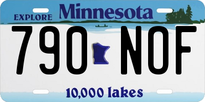MN license plate 790NOF