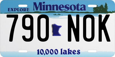 MN license plate 790NOK