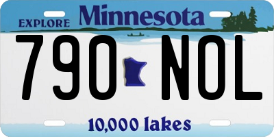 MN license plate 790NOL