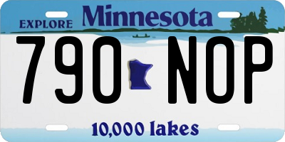 MN license plate 790NOP