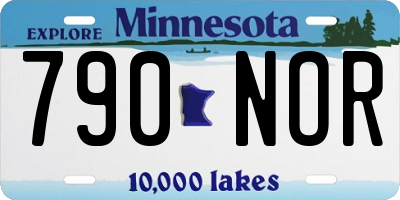 MN license plate 790NOR