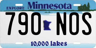 MN license plate 790NOS