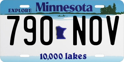 MN license plate 790NOV