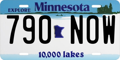 MN license plate 790NOW