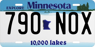 MN license plate 790NOX