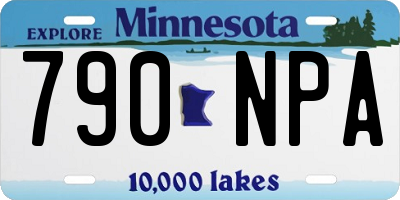 MN license plate 790NPA