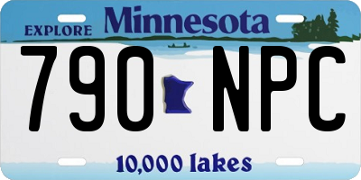 MN license plate 790NPC