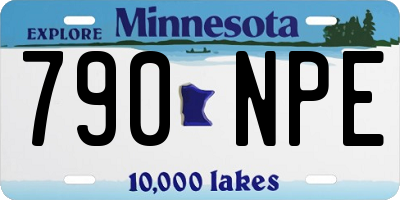 MN license plate 790NPE
