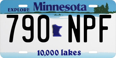 MN license plate 790NPF