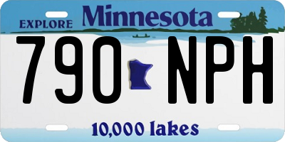 MN license plate 790NPH
