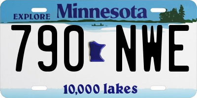 MN license plate 790NWE