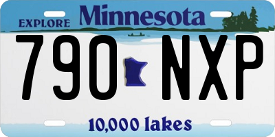 MN license plate 790NXP
