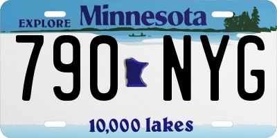 MN license plate 790NYG