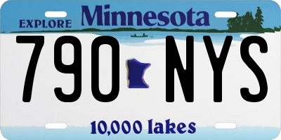 MN license plate 790NYS