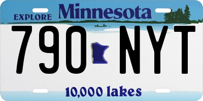 MN license plate 790NYT