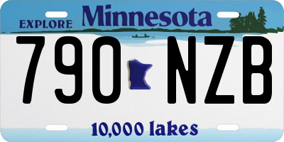 MN license plate 790NZB