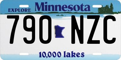 MN license plate 790NZC