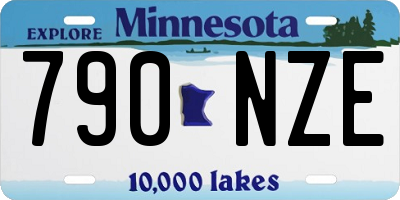 MN license plate 790NZE