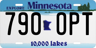 MN license plate 790OPT