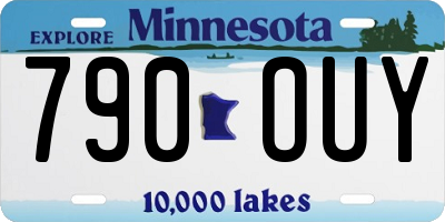MN license plate 790OUY