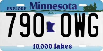 MN license plate 790OWG