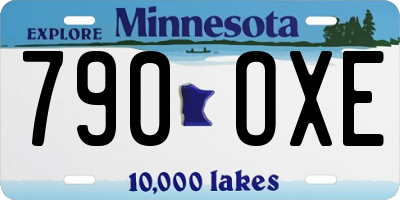 MN license plate 790OXE