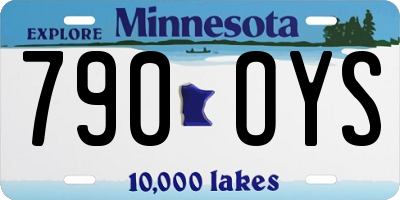 MN license plate 790OYS