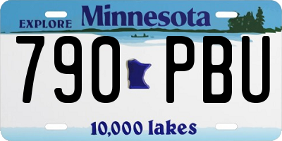 MN license plate 790PBU
