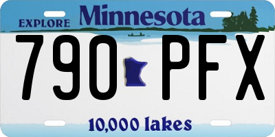 MN license plate 790PFX
