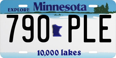 MN license plate 790PLE