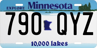 MN license plate 790QYZ