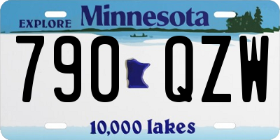 MN license plate 790QZW