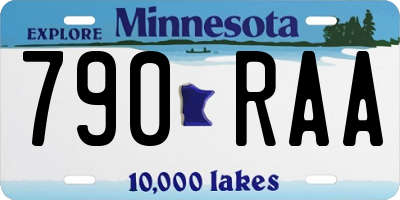 MN license plate 790RAA